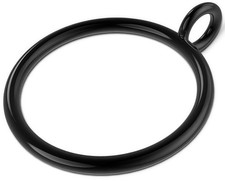 50 PCS Curtain Rings with Eyelets - Black Metal Drapery Rings for Pinch Pleat...