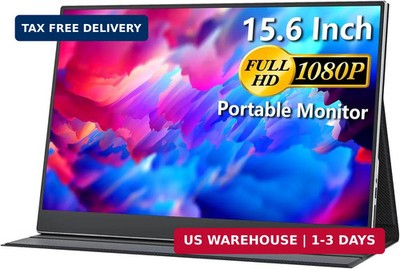cocopar Portable Monitor 15.6 Inch 1080P FHD 60Hz 85% sRGB Travel Monitor with S