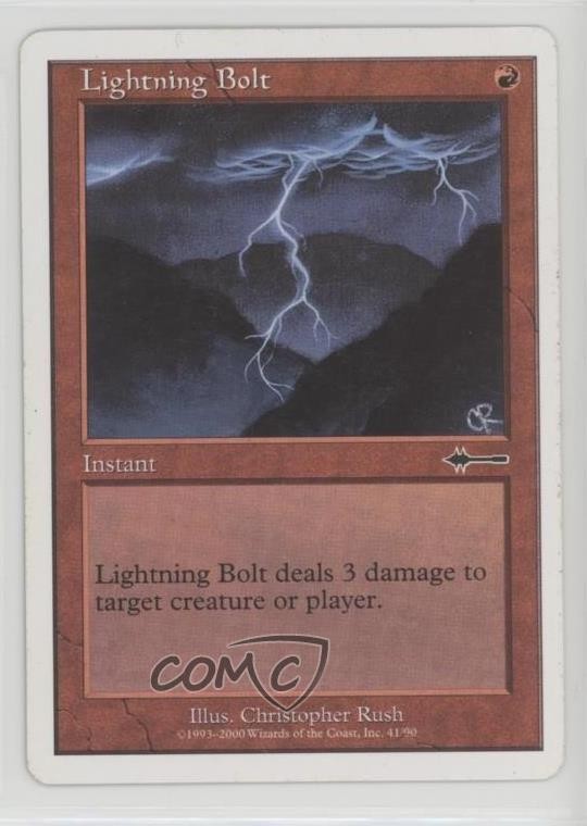 Lightning Bolt White Border Magic: Beatdown Box Set #41 2000