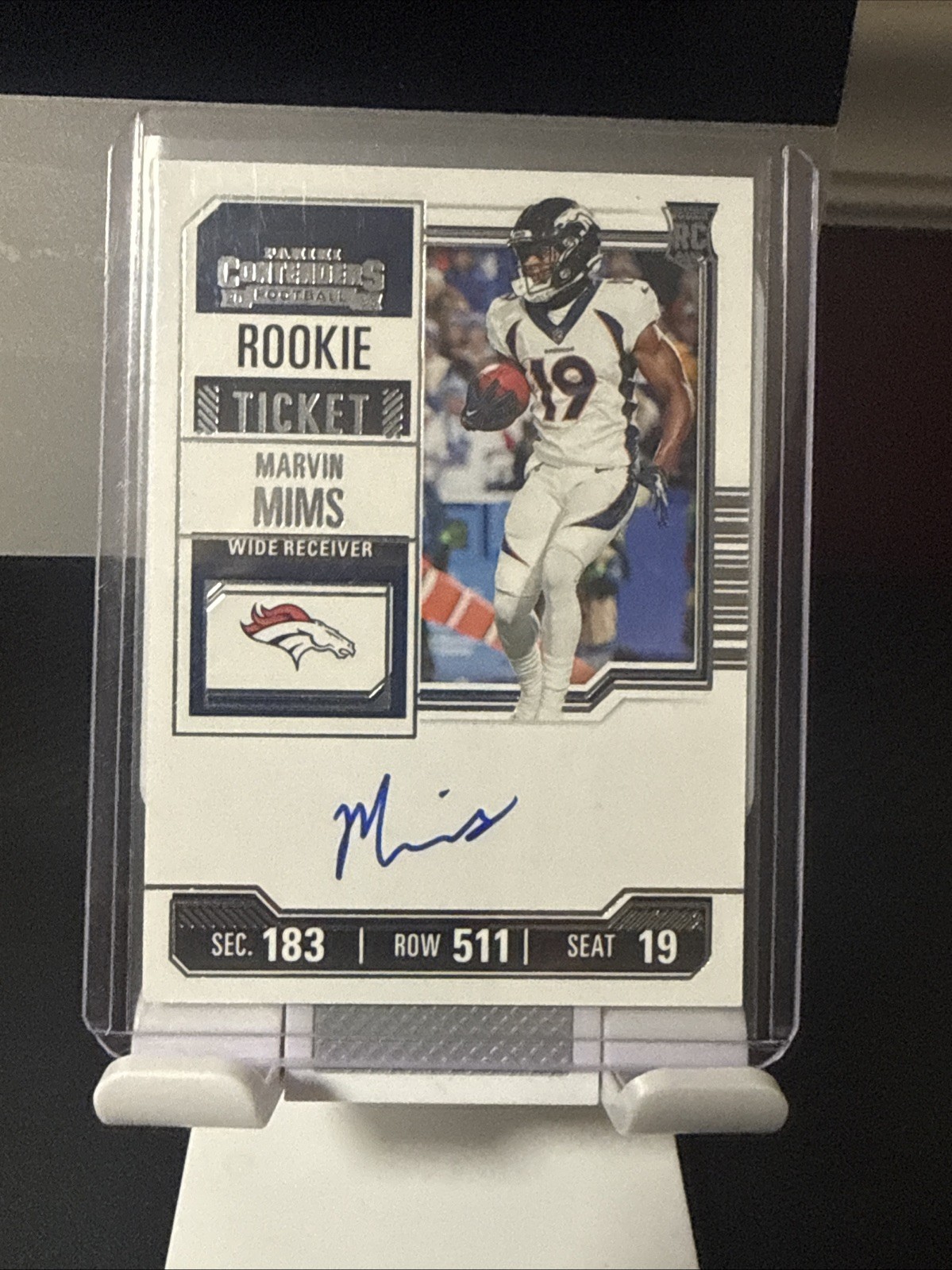 2023 Panini Contenders Optic - Rookie Ticket RPS Autographs Marvin Mims #124...