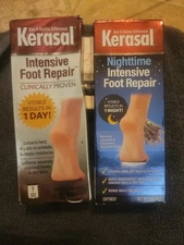 2xKerasal Nighttime+day Intensive Foot Repair Skin Healing Ointment for Cracked