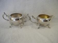 🌟 NEW VINTAGE F.B. ROGERS SILVER-PLATED CREAMER & SUGAR BOWL R1960 3PT8