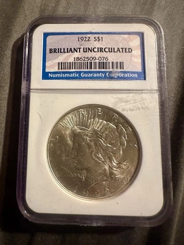 1922 S$1 Brilliant Uncirculated  NGC