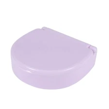 Portable 4 Grids Single Layer Pill Case for Travel Light Purple 1 Pc