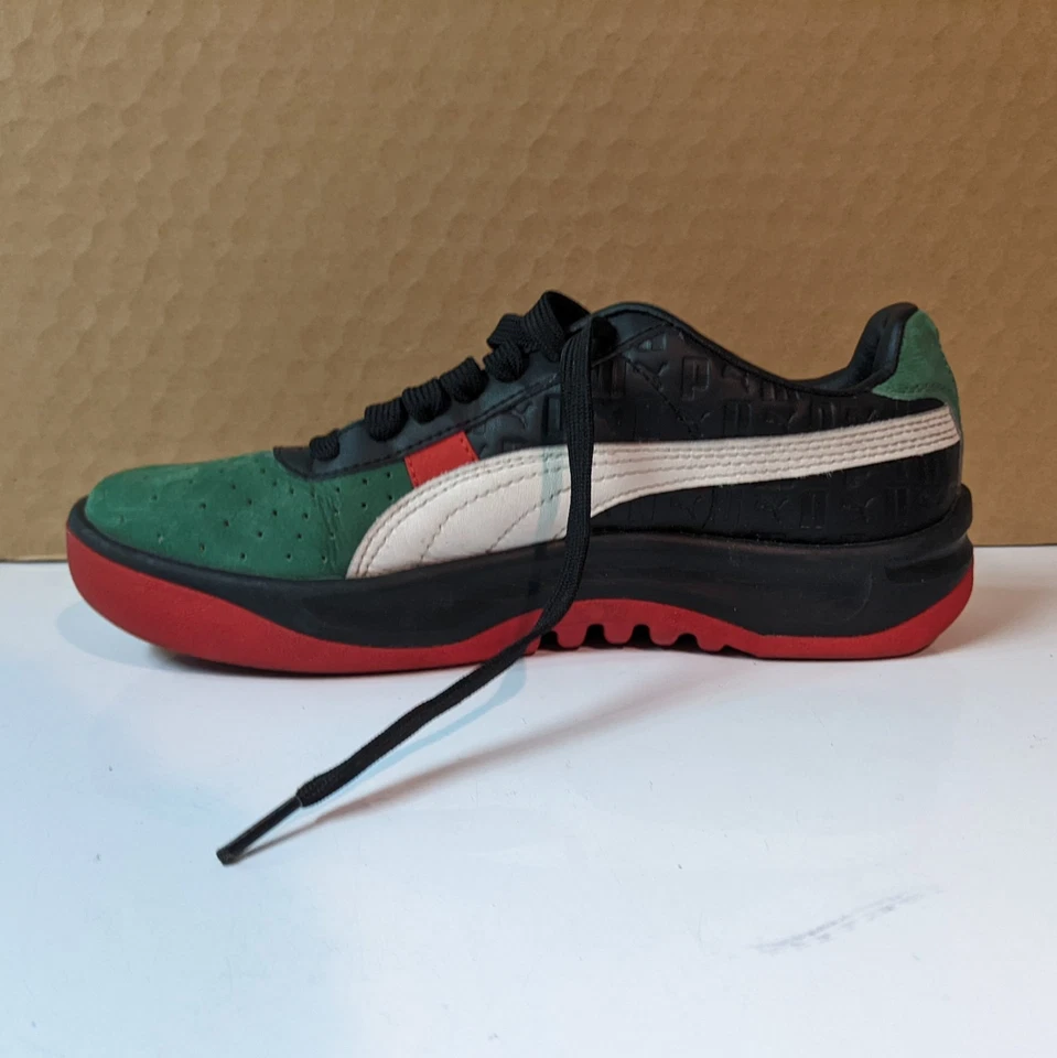 Puma男式绿色黑色皮革 — 第 2/4 张图片