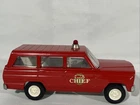 Vintage Tonka Jeep Wagoneer Fire Chief Car Pressed Steel 1960/70’s 9”