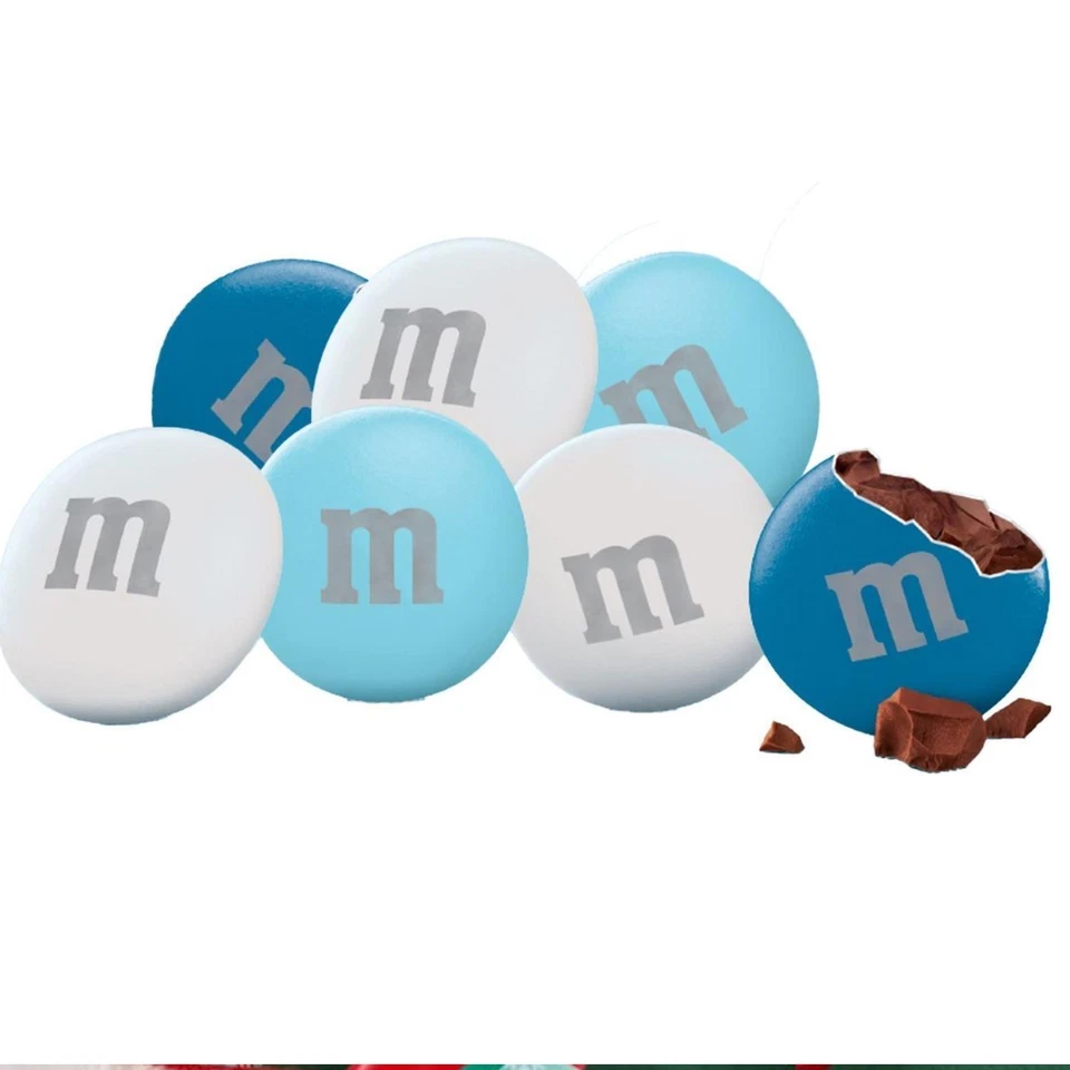 M&M's BLUE/WHITE WINTER BLEND Candy, VALUE PRICE LIMITED TIME IN POUNDS BAG!! - Image 3 of 4
