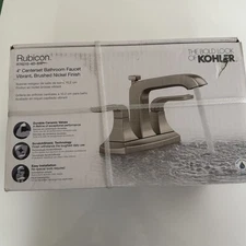 Kohler Rubicon Two-Handle 4" Centerset Bathroom Faucet - Vibrant Brushed Nickel