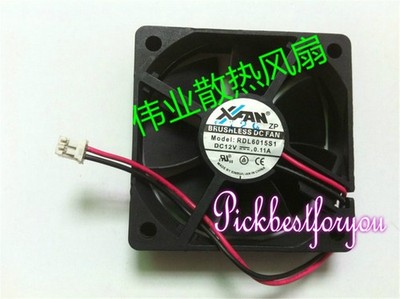 XFAN RDL6015S1 DC12V 0.11A 60*60*15mm 2wire bearing axial cooling fan #zc