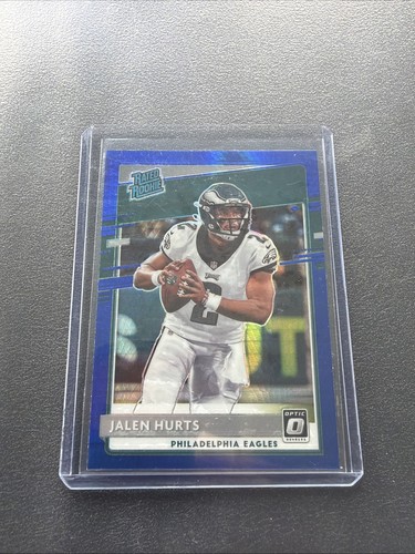 2020 Panini Donruss Optic - Rated Rookies Jalen Hurts #164 Blue Hyper Prizm (RC)