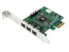SIIG-New-NN-FW0012-S1  FireWire Adapter - 3 x 9-pin FireWire 800 Fema