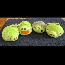 Angry Birds Pig Plush Toy Lot Of 4 Commonwealth Mustache Corporal King Normal 4"