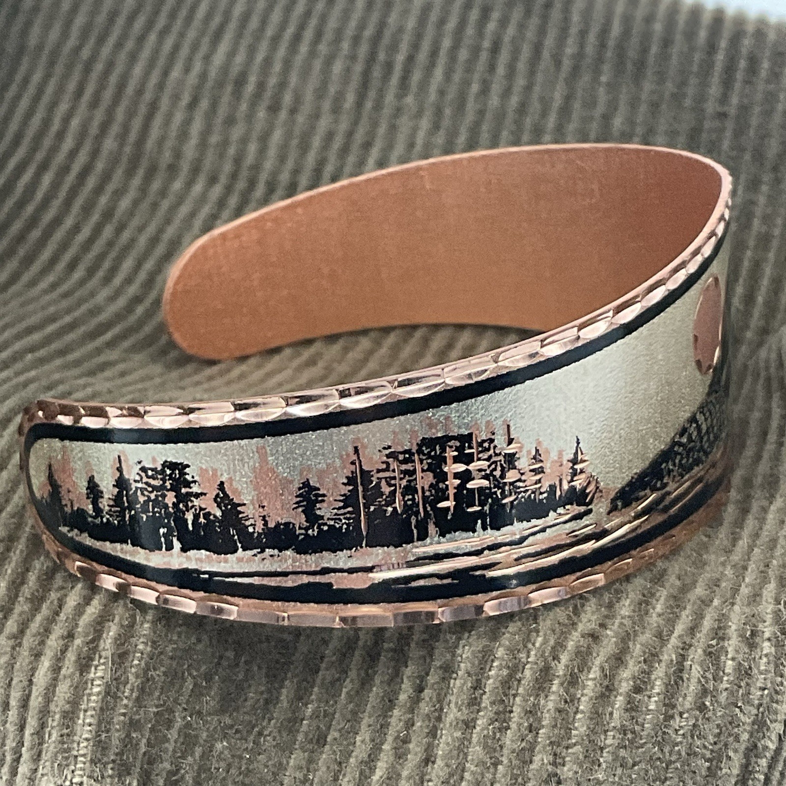 Copper Reflections Handmade Copper Loon Cuff Brac… - image 4