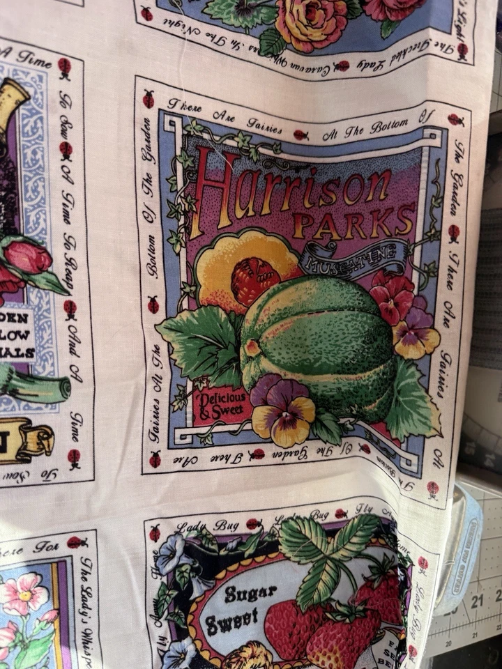 Joan Kessler Concord Fabric Secrets of the Garden Seed Pack 21” X 27” 27 Squares - Image 4 of 4