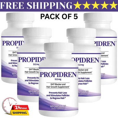 Propidren by HairGenics - DHT Blocker with Saw Palmetto To Prevent Hair Loss-5pc