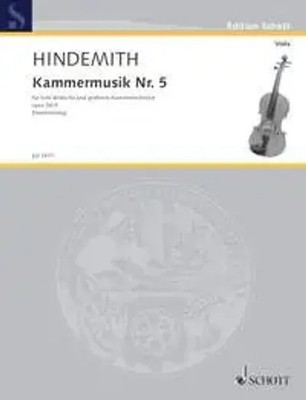 Chamber music No.5 op. 36/4 | Viola Concerto | Paul Hindemith | Klavierauszug
