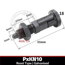 STAINLESS STEEL Indexing Plunger Spring Loaded Locking Pin M6 M8 M10 M12 M16 Nut