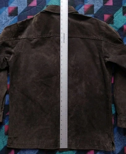 Solitude Leather Shirt Jacket Men's Medium Brown Suede Jacket Paisley Button Up image 9