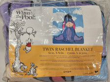 DISNEY WINNIE THE POOH EEYORE CLOUDS TWIN RASCHEL BLANKET NWT 60IN X 80IN CHINA