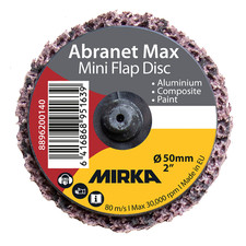 Mirka Disco De Laminas Abranet Max Con Fijación Rápida Diámetro 50 Mm P120
