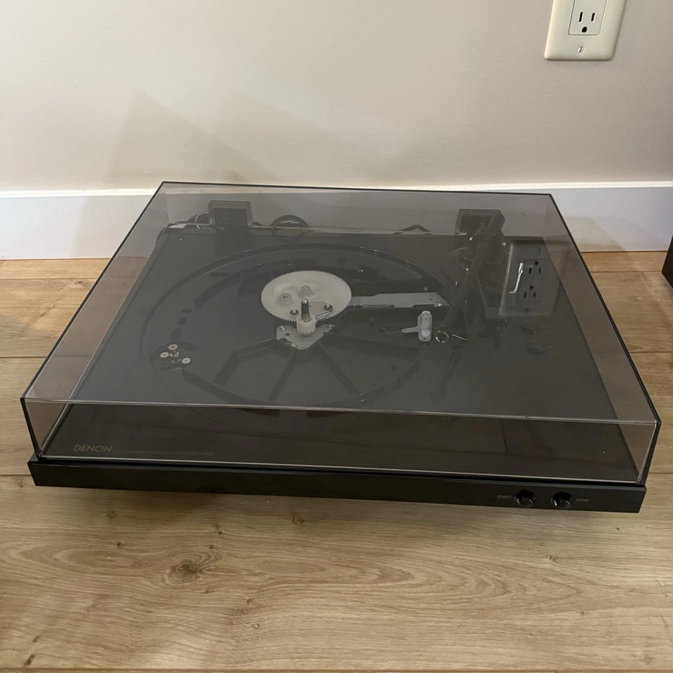 Denon Model DP-300F Fully Automatic Turntable Record Player Black PARTS - Image 3 of 4