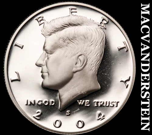 2004-S Silver Kennedy Half Dollar-Choice Gem Proof Lustrous No Reserve #i5897