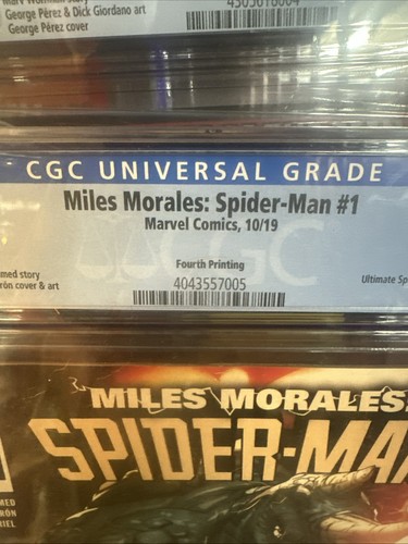 MILES MORALES Spider-Man 1 CGC 9.8 4a STAMPA Rara 2019 Ultimate SPIDER-VERSE MCU - Foto 5 di 7
