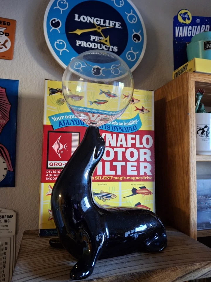 Sello original completo de acuario vintage de los años 50 🦭 pecera equilibradora de león marino Foto 2 de 4