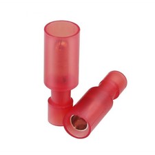 RED NYLON BULLET CONNECTORS GAUGE 22-18AWG WIRE TERMINALS FEMALE MALE
