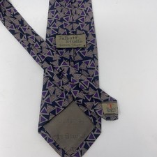 Robert Talbott Carmel Valley Silk Tie USA Made 3.5” x 60” Geometric Purple