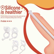 Male Silicone Urethral Plug Set Dilator Penis Sounding Trainer Prostate Massager