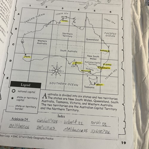 Daily Geography Practice Ser.: Daily Geography Practice Grade 5 by Evan-Moor... - Picture 3 of 3