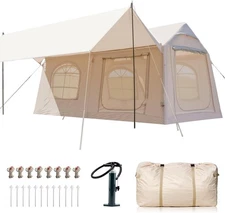 NAIZEA Inflatable Tents for Camping 2 to 12 Person Blow Up Air Tent  with Awning