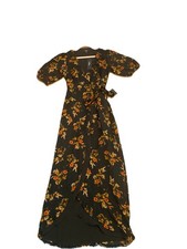 Lulus Women's Maxi x Small Floral Tie Waist Dress Tags Still On New