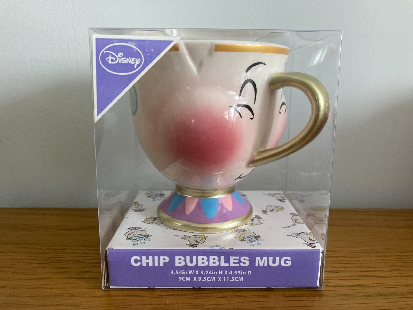 Taza Disney Chip Bubbles - Taza de cerámica Primark de La Bella y la Bestia - En caja y NUEVA