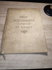 Neuf Documents curieux et rare Fac-Similés Editions Maurice DEVRIES Vieux Papier