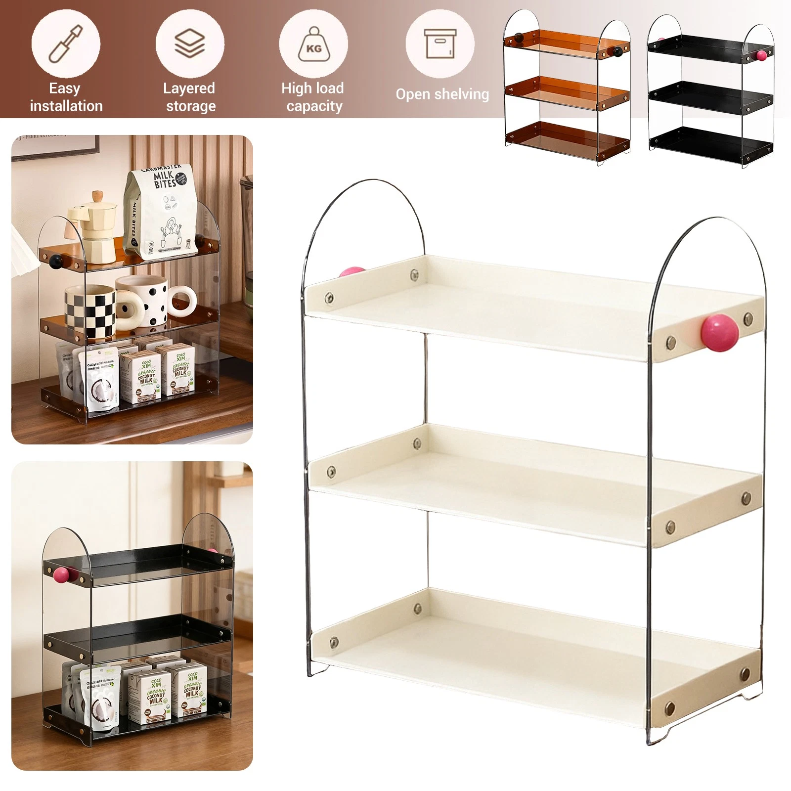 Holder Cosmetic Makeup Organiser 3 Tier Storage Jewellery Box Clear Acrylic