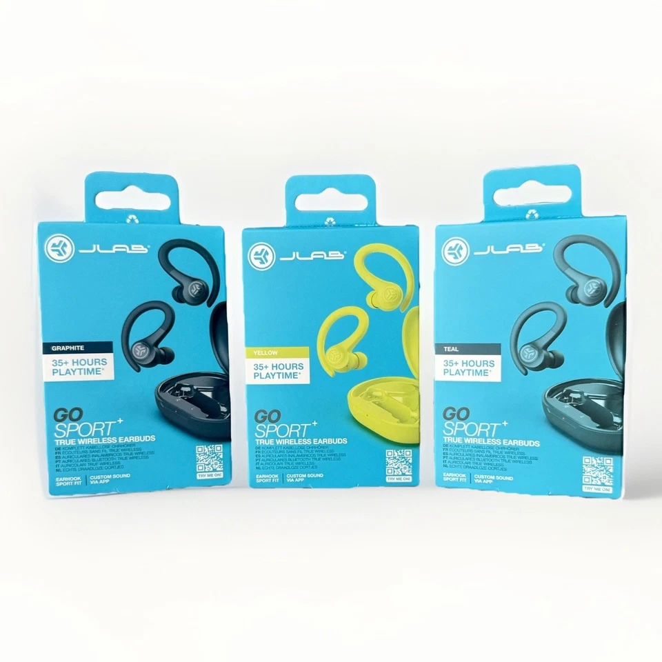 JLab GO Sport Air True Wireless Earbuds 35+ Hrs Play Bluetooth Brand New - Image 3 of 4