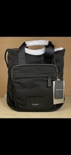 Giorgio Armani Black Backpack Zip Closure Inner Pockets Dust Bag Detach Strap