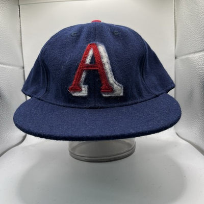 #ad EFF Ebbets Field Flannels Atlanta Crackers Cap Hat Mens 8 Blue Negro League NLB $31.67