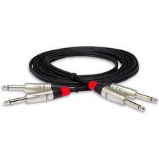 Hosa Technology 20' Pro Stereo Interconnect Dual REAN 1/4" Male to 1/4" Male TS
