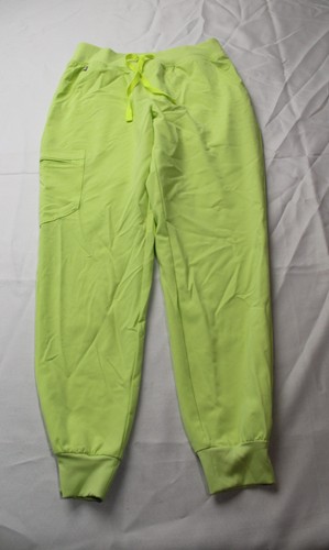 FIGS Womens Zamora Jogger Six Pocket Drawstring Scrub Pants MP7 Neon Green Small