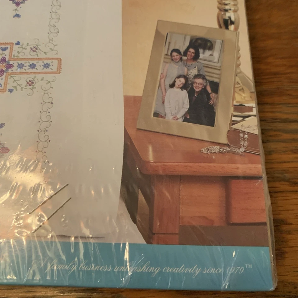 Janlynn Stamped Cross Stitch Pillowcases Kit Religious Cross 021-0935 (36) - Image 3 of 4