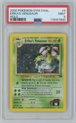 2000 Pokmeon Gym Challenge Erika’s Venusaur PSA 9 Holo #4