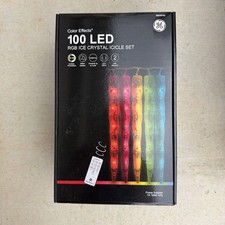 GE Color Effects 100 LED RGB Ice Crystal 20 Count Icicle Set