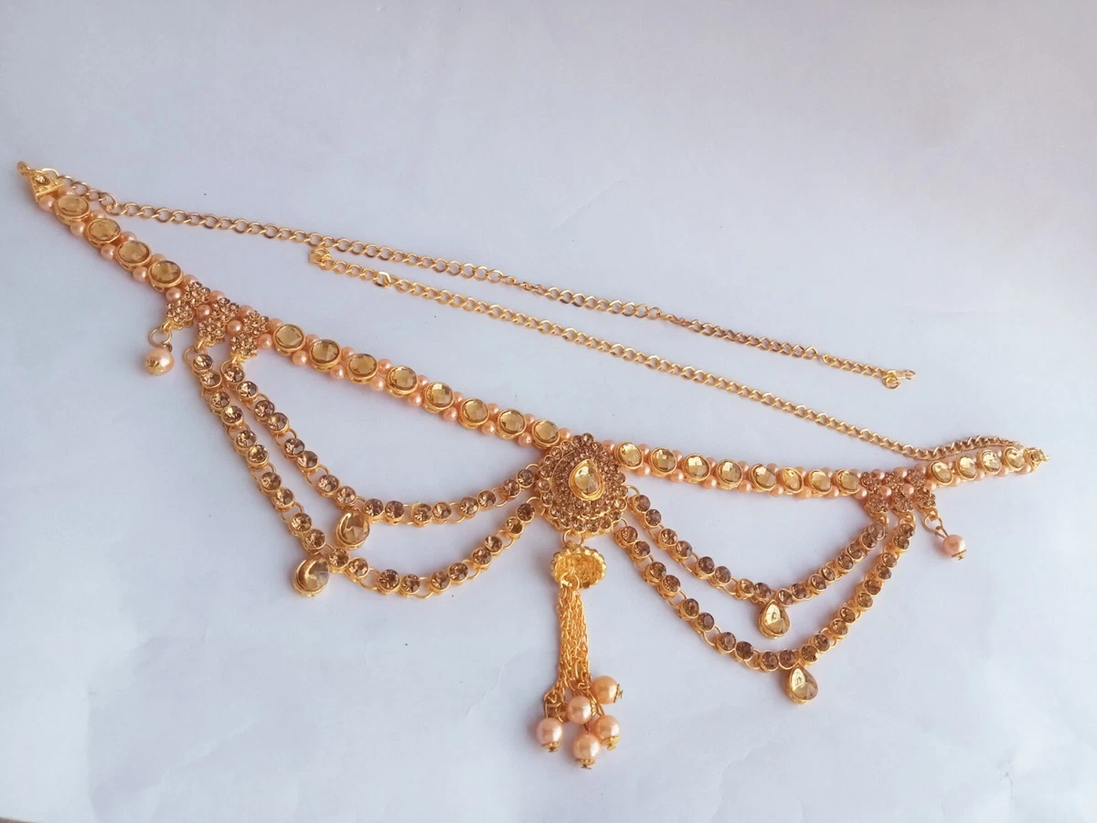 Indian Bollywood Fashion Wedding Jewelry Gold Tone Belly Chain
