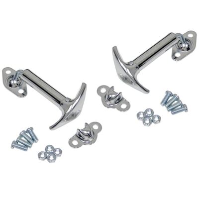 Chrome Baja Or Jeep Hood Hold Down Latches, Pair