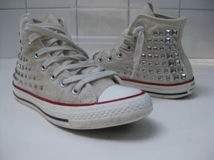 white studded converse