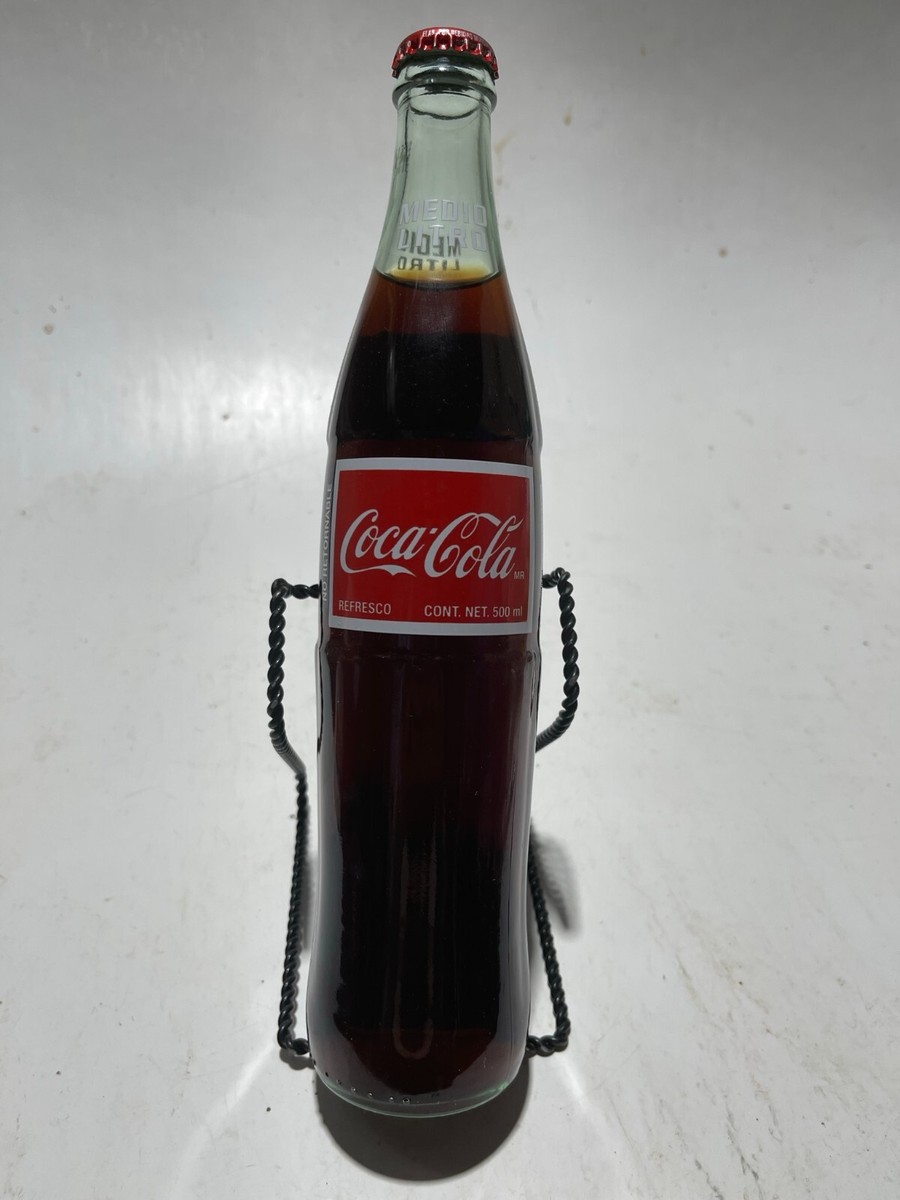 Vintage Coca Cola Glass Bottle Mexico Medio Litro Retornable 500