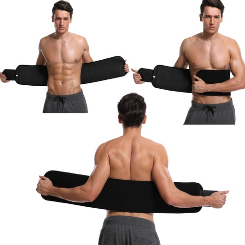Women Men Waist Trainer Belt Belly Fat Burner Slimming Body Shaper Sweat Band US - 第 9/22 張圖片